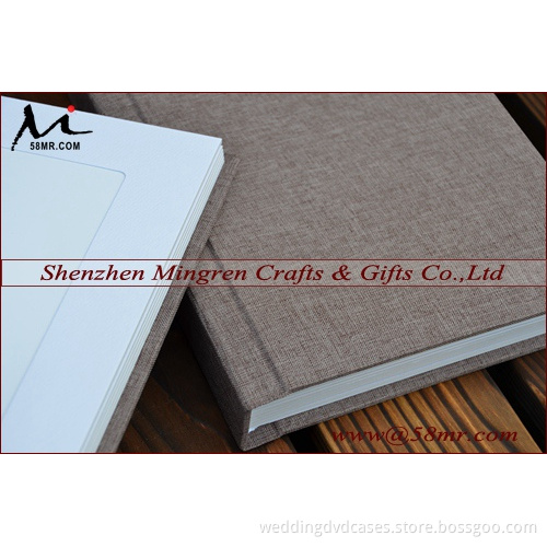 6x8 Cloth Fabric Linen Matted Slip-in Photo Album